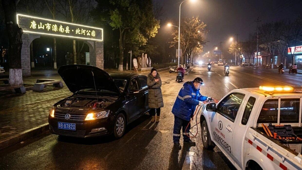 倒春寒在滦南北河公园车子“趴窝”？这份本地道路救援避坑指南请查收