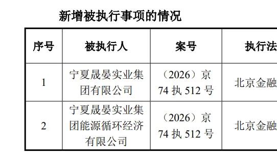 宁夏晟晏实业再陷债务危局：核心子公司2.3亿股权遭冻结，超68亿有息债务承压，6年累计亏损近78亿