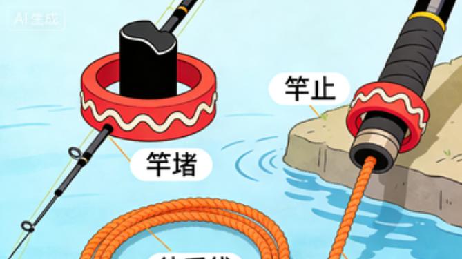 别等断竿才后悔！竿堵+竿止+失手绳，护竿三件套详解，新手也能避开断竿坑