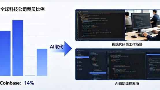 裁员14%！Coinbase精简700人过冬 AI 取代代码岗成主因