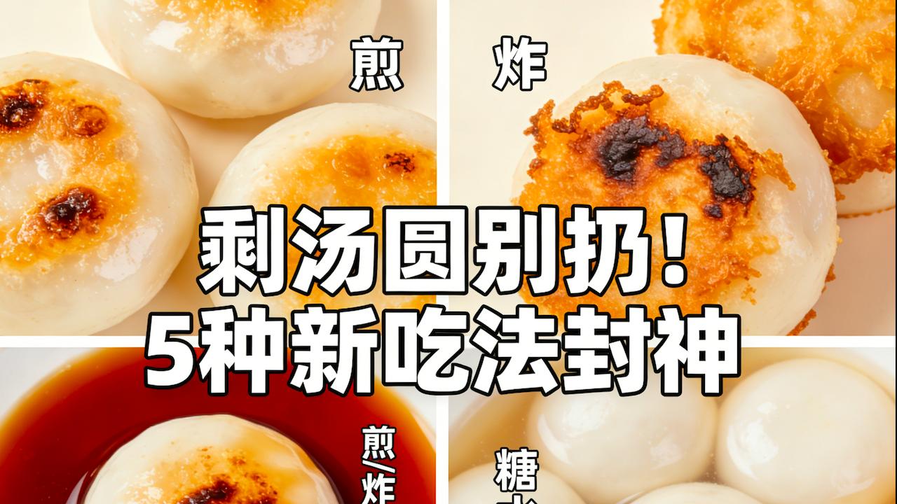 剩汤圆别扔了！5种新吃法，比煮着吃还香