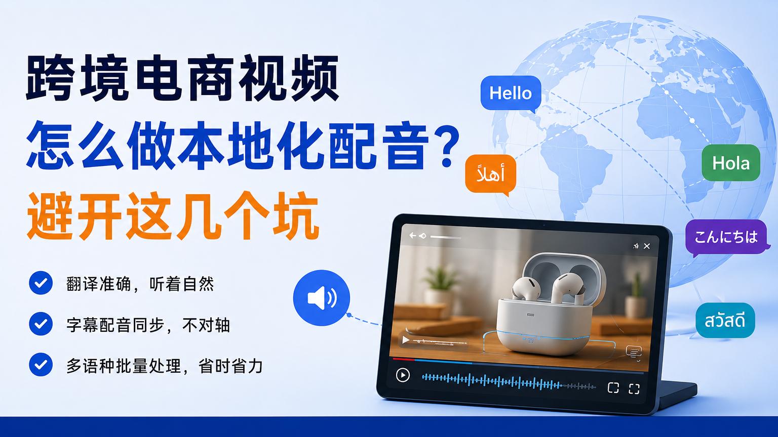 跨境电商视频怎么做本地化配音？避开这几个坑