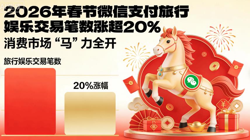 春节微信支付旅行娱乐交易笔数涨超 20% 消费市场 “马” 力全开