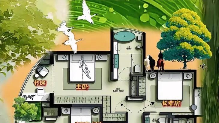 165㎡不拼造型拼借光，从烂户型秒懂豪横，借光而生是王炸，双洄游是一手好牌，真聪明！