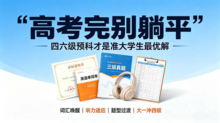 高考后到大学前：为什么四六级预备是高中毕业生的最佳选择？