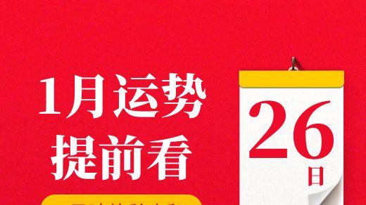 【每日运势】2026年1月26日生肖运势丨偏财运最好的生肖（五行穿衣在最后）