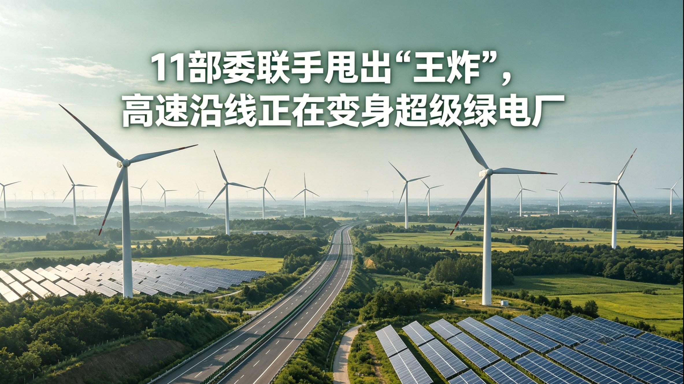 11部委联手甩出"王炸"，高速沿线正在变身超级绿电厂