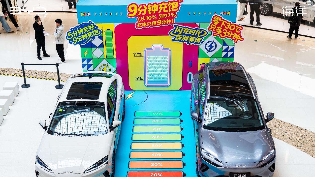 搭载第二代刀片电池和闪充技术，比亚迪海洋网双车河南上市