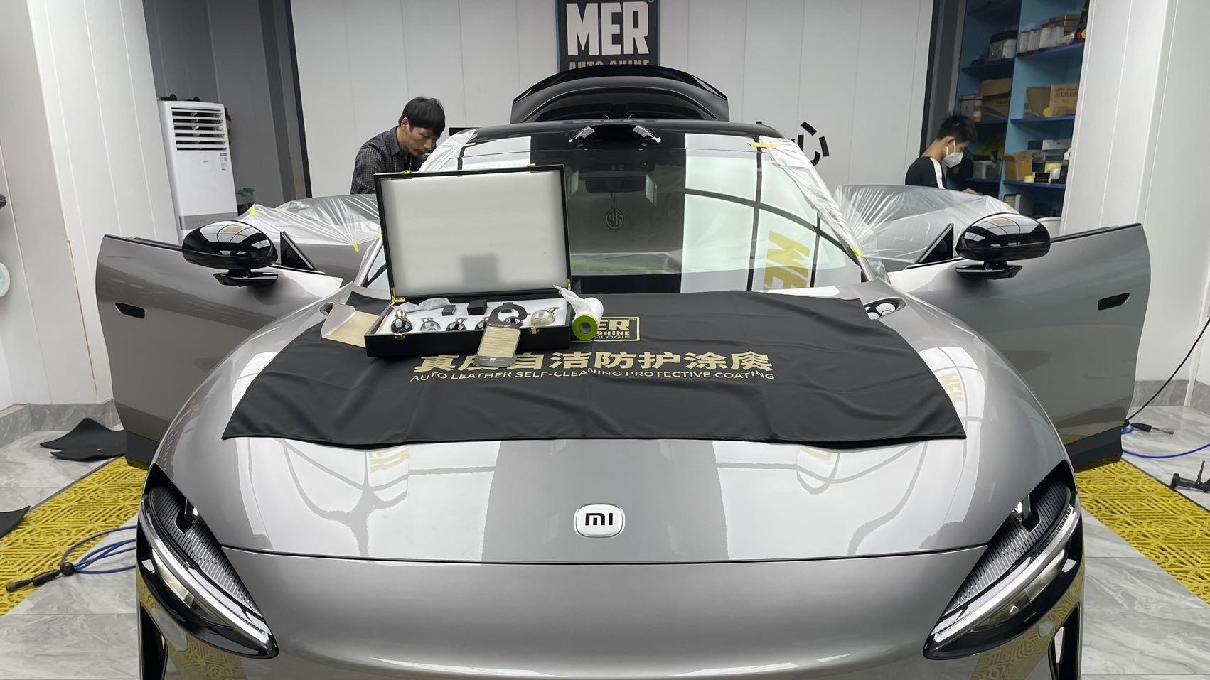 我的小米YU7比任何人都干净，MER真皮自洁涂层