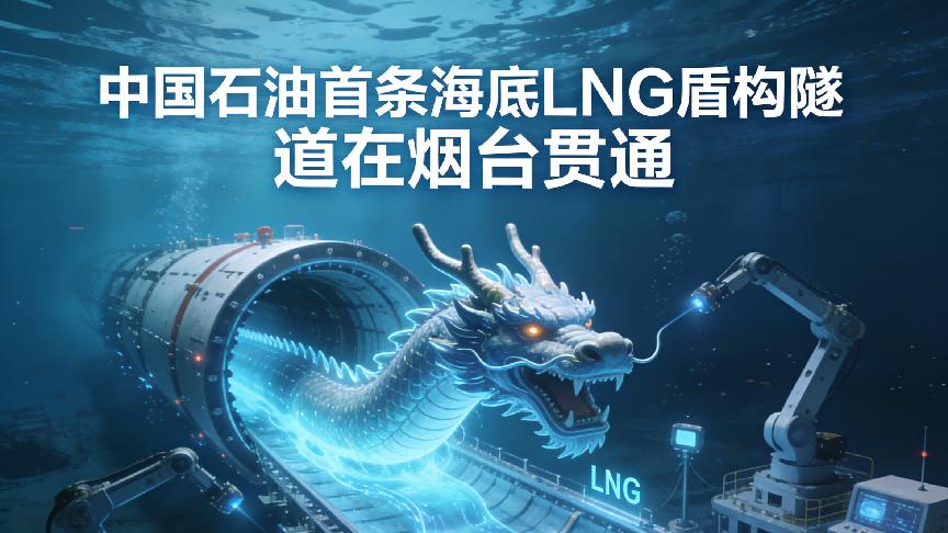 渤海湾“巨龙”昂首：中国石油首条海底LNG盾构隧道在烟台贯通