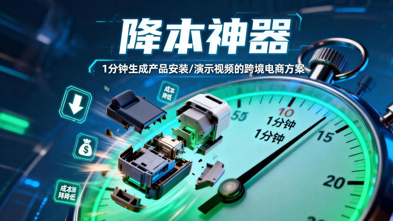降本神器：1 分钟生成产品安装 / 演示视频，缓解跨境售后压力