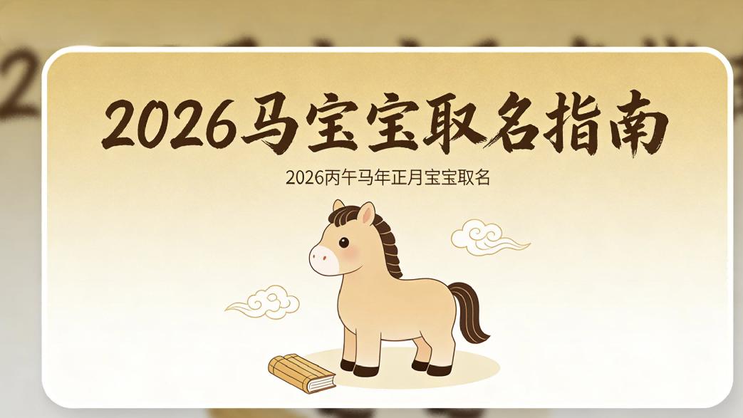 2026丙午马年农历新年（正月）出生的男女孩宝宝取名指南