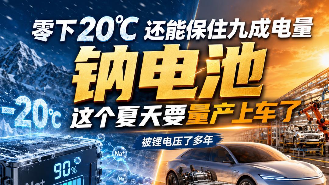零下20℃还能保住九成电量：被锂电压了多年的钠电池，这个夏天要量产上车了