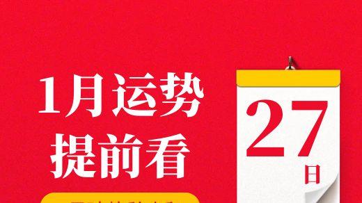 【每日运势】2026年1月27日生肖运势丨偏财运最好的生肖（五行穿衣在最后）