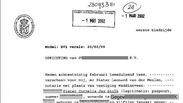 拿到一张荷兰公司”出生证”，你能看出多少门道？