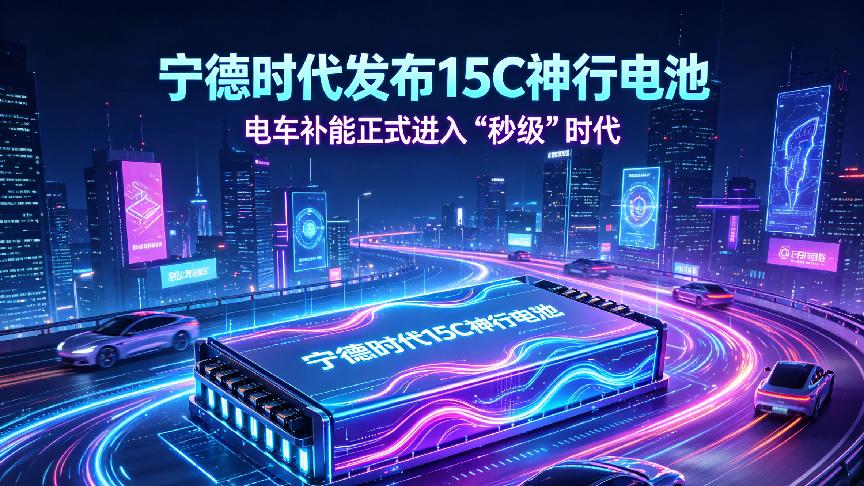 宁德时代发布15C神行电池，电车补能正式进入“秒级”时代