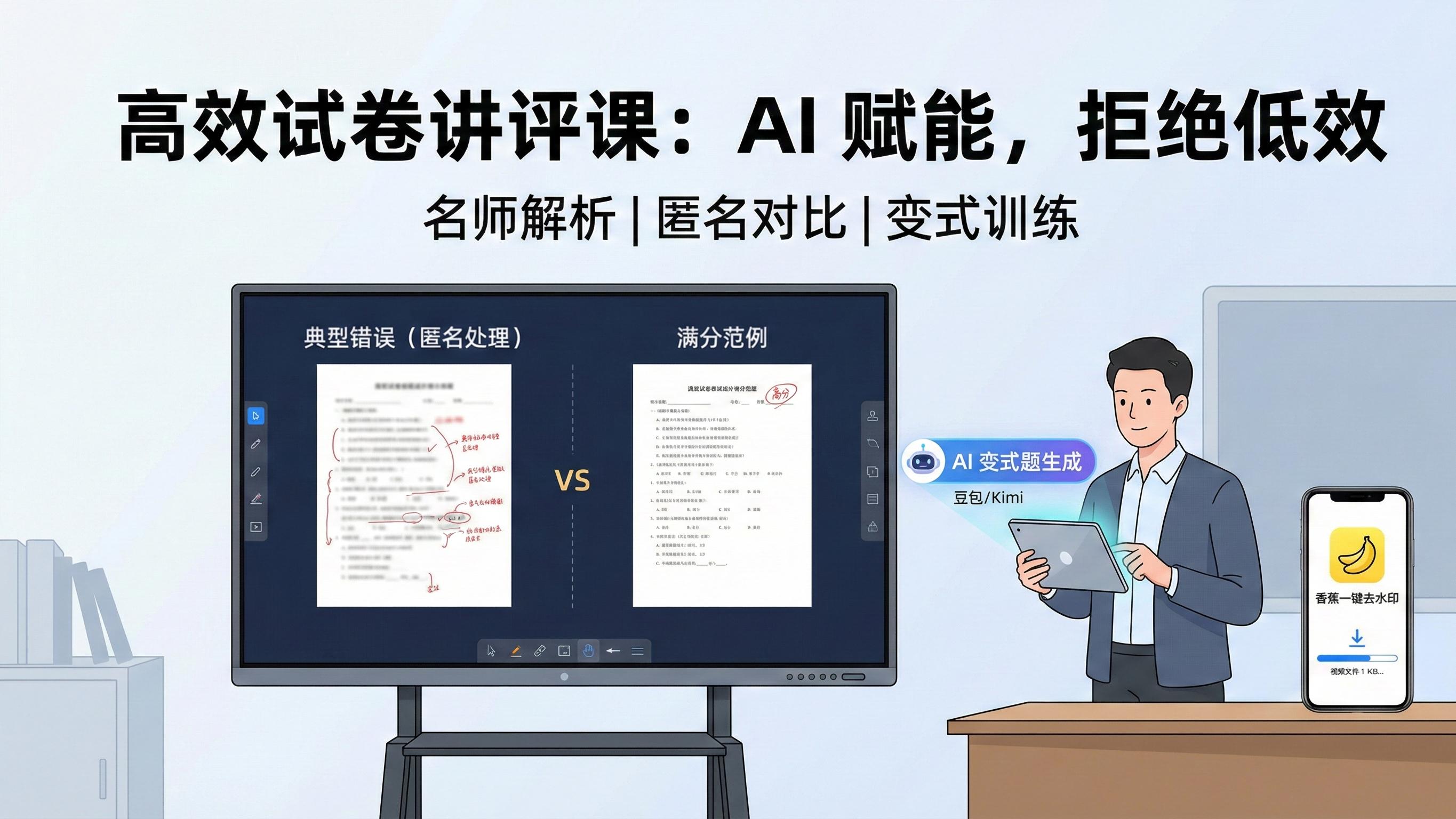试卷讲评课睡倒一大片？用这套“可视化对比法”把痛点变看点
