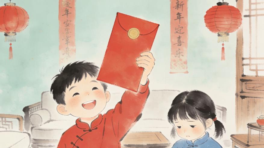 亲戚过年给我娃1000红包，她家3个娃，我家一个该咋回？网友神回复