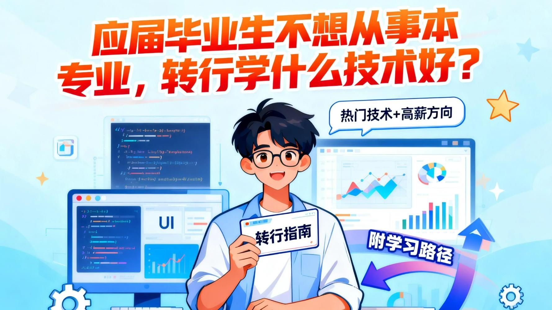 应届毕业生不想从事本专业，转行学什么技术好？