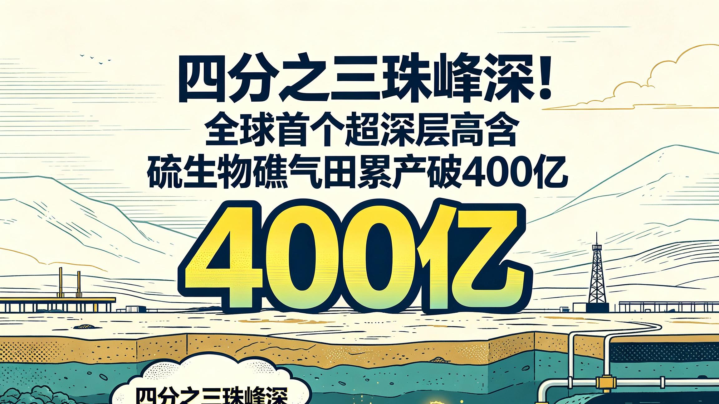 四分之三珠峰深！全球首个超深层高含硫生物礁气田累产破400亿