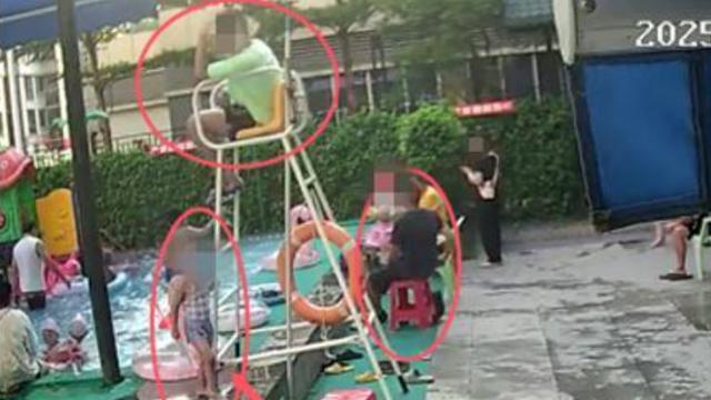 4岁女童在救生员1米距离下溺亡6分钟，无证顶岗、家长看手机