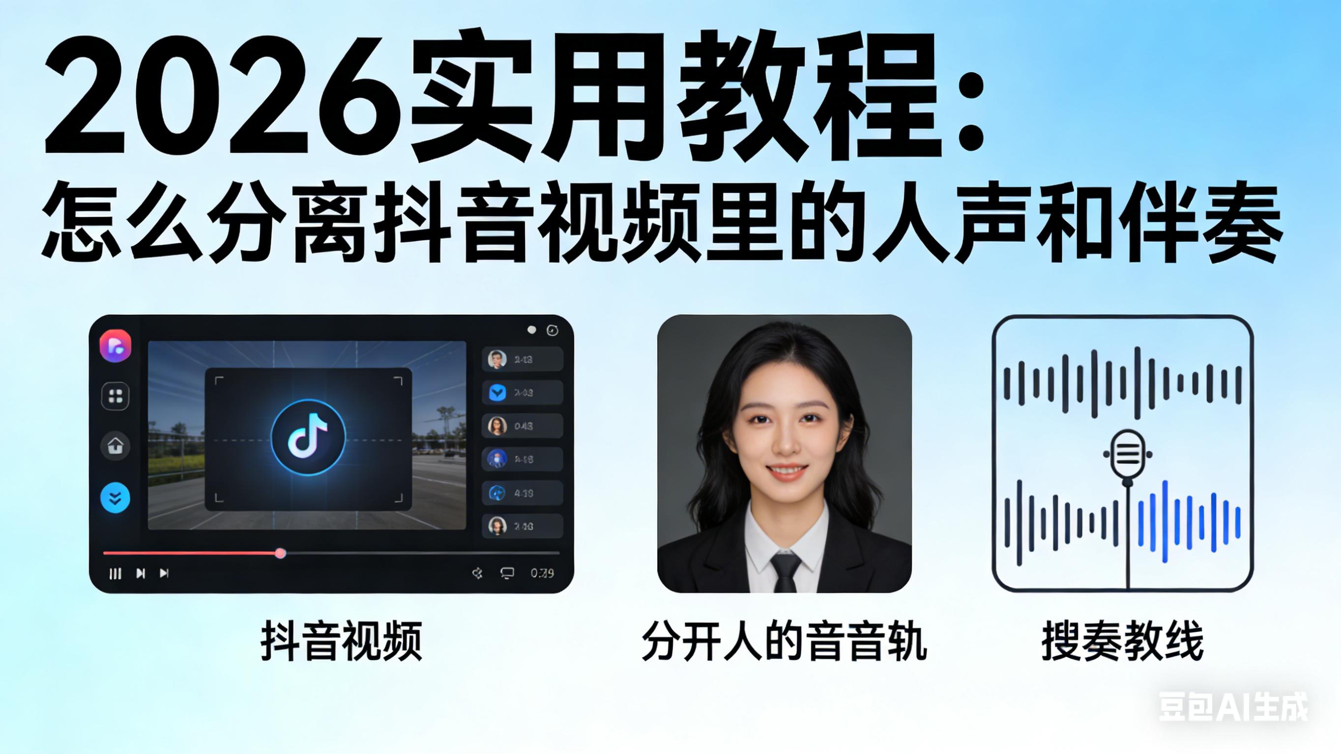 2026实用教程：怎么分离抖音视频里的人声和伴奏