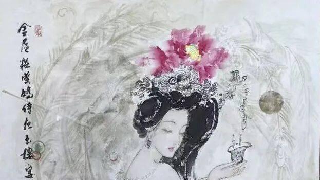 薛林兴《贵妃醉酒》：新仕女画派的巅峰之作
