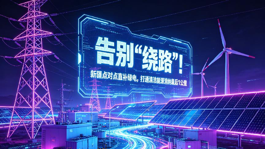 告别“绕路”！新疆点对点直补绿电，打通清洁能源消纳最后1公里