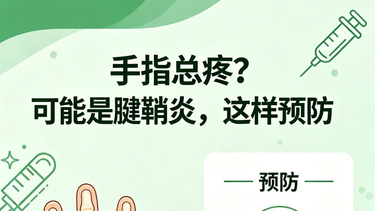 手指总疼？可能是腱鞘炎，这样预防