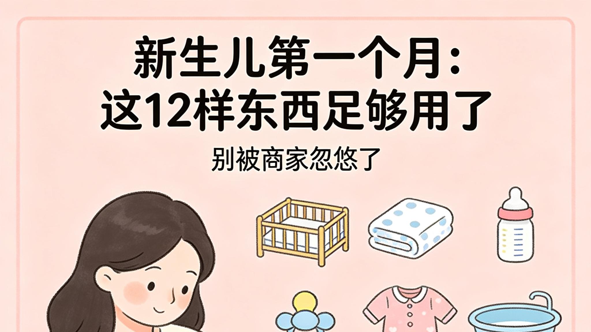 新生儿第一个月：这12样东西足够用了，别被商家忽悠瘸了