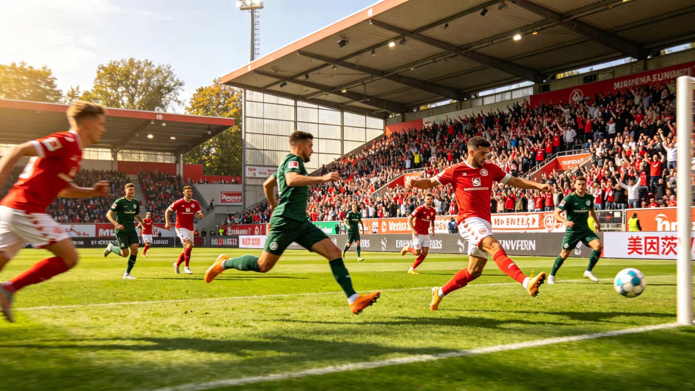 德甲，美因茨5连胜冲至上半区，弗赖堡客场进攻乏力。