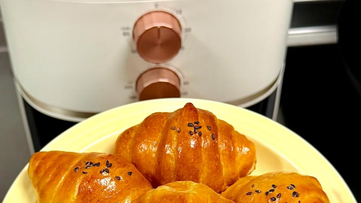 空气炸锅零失败牛角包：不用烤箱，新手也能轻松拿捏