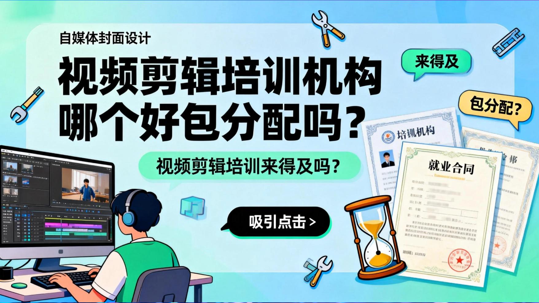 视频剪辑培训机构哪个好包分配吗？现在学还来得及吗？
