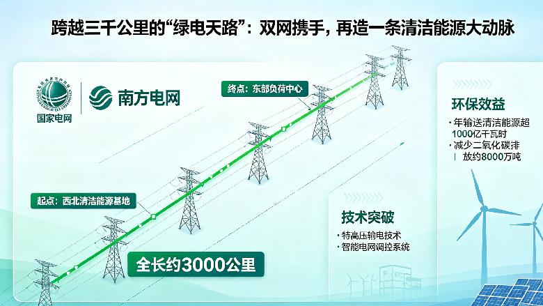 跨越三千公里的“绿电天路”：双网携手，再造一条清洁能源大动脉