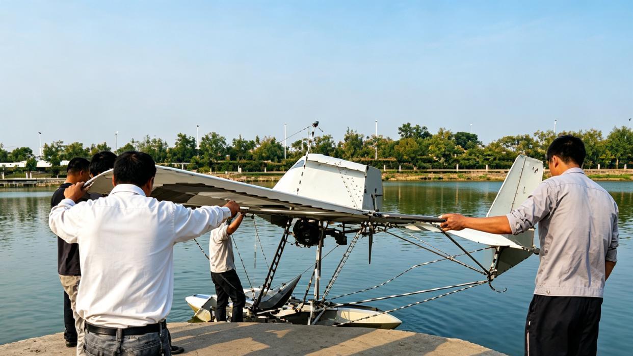 2010年，广东一男子发明了一款水上穿梭机，时速高达110公里