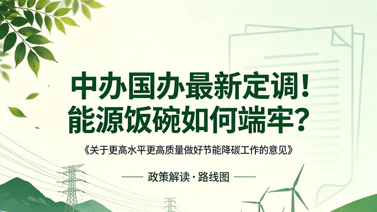 中办国办最新定调！能源饭碗如何端牢？这份文件勾勒出清晰路线图