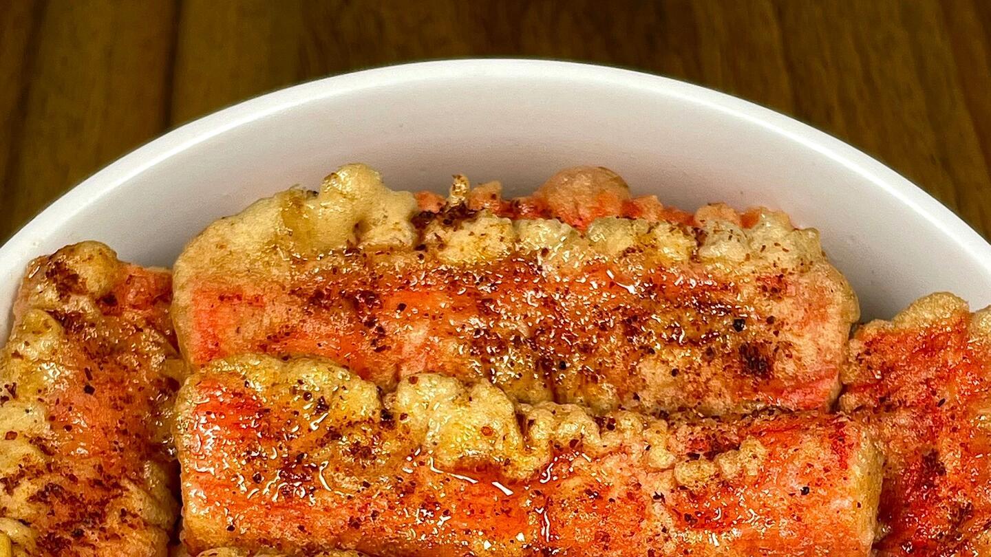 香炸蟹柳：外酥里嫩，追剧时忍不住一盘接一盘