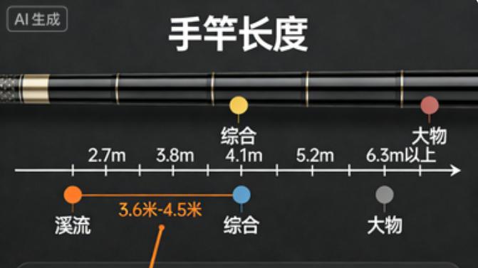 新手买手竿必踩坑？手竿长度划分+选购指南，一文帮你选对不浪费