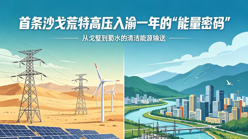 从戈壁大漠到巴山蜀水：首条沙戈荒特高压入渝一年的“能量密码”