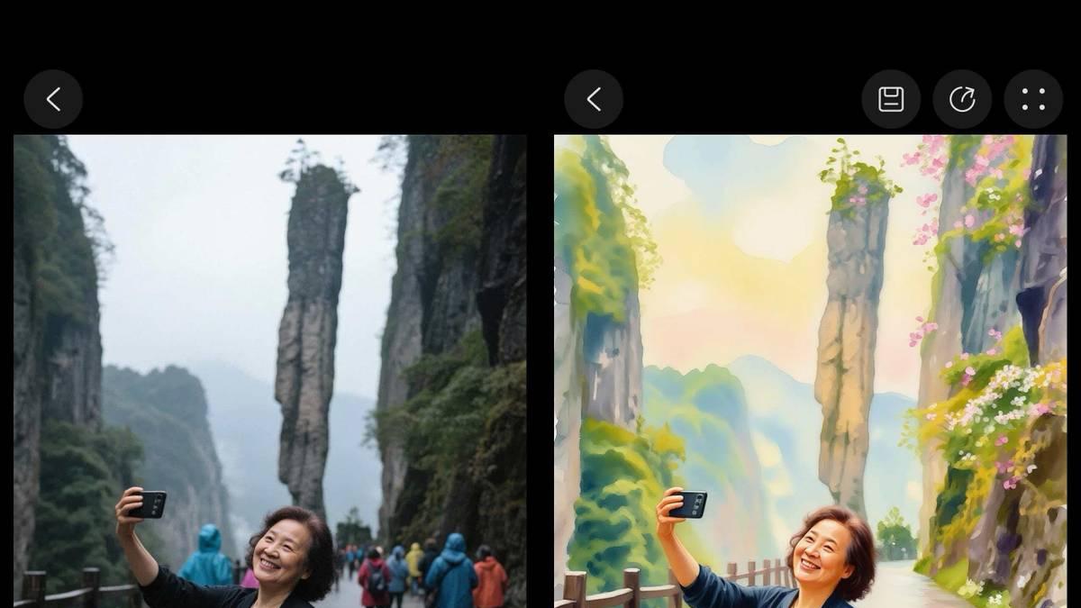 陪爸妈恩施踏青，华为小艺一句话帮我查天气、做攻略、修美照