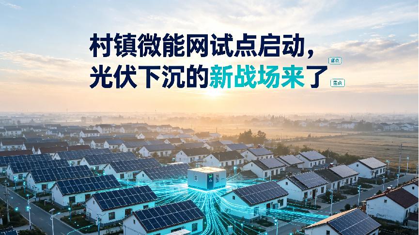 村镇微能网试点启动，光伏下沉的新战场来了