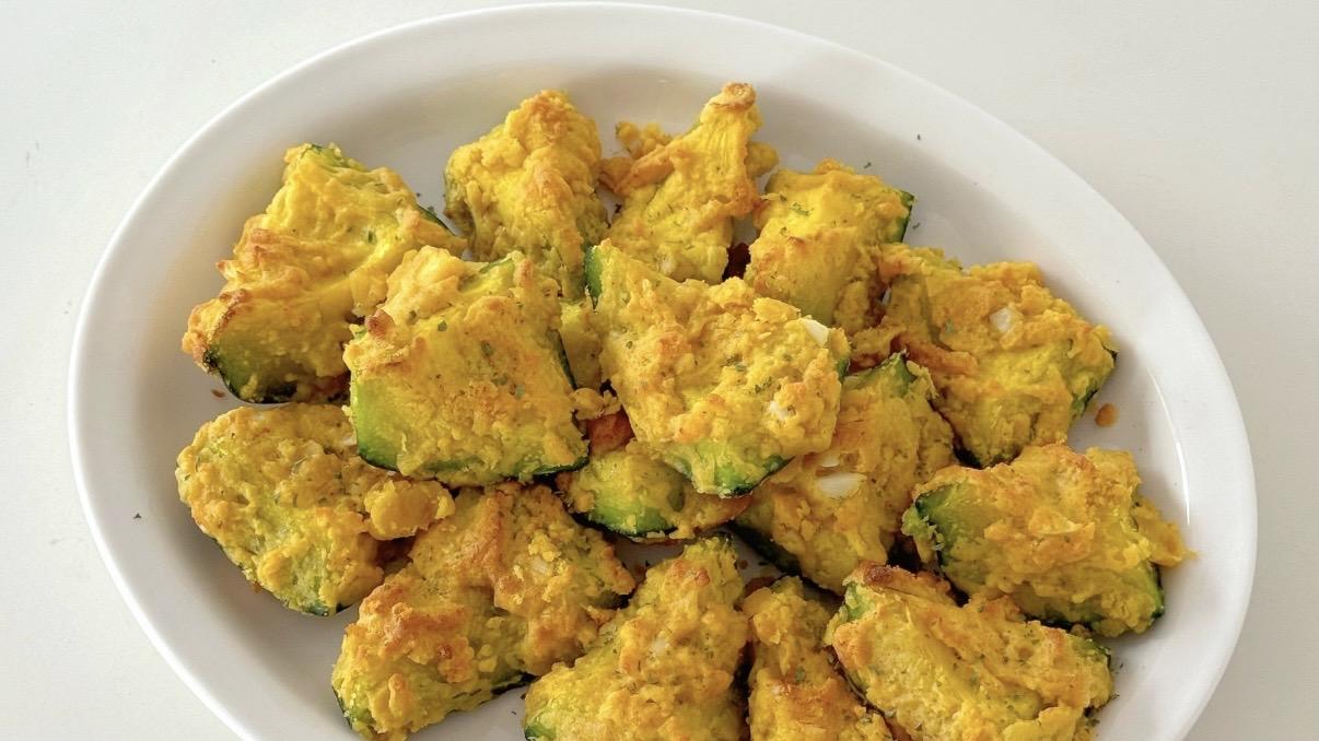 蛋黄蒜香烤南瓜外焦里糯，咸甜交织太好吃