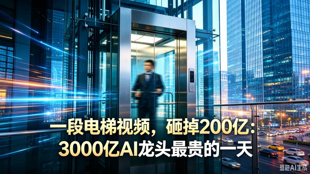 一段电梯视频，砸掉200亿：3000亿AI龙头最贵的一天