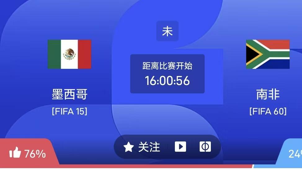 世界杯竞彩二串一推荐：墨西哥vs南非+韩国vs捷克