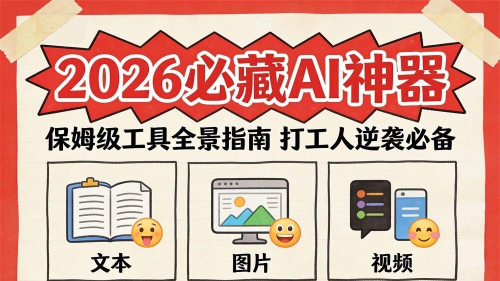 2026 必藏 AI 工具｜顶尖 + 平替，零基础上手｜西安北大青鸟