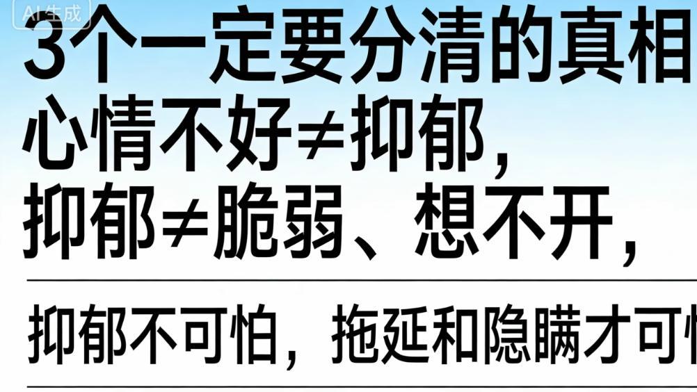抑郁和心情不好，到底差在哪？一篇讲清楚