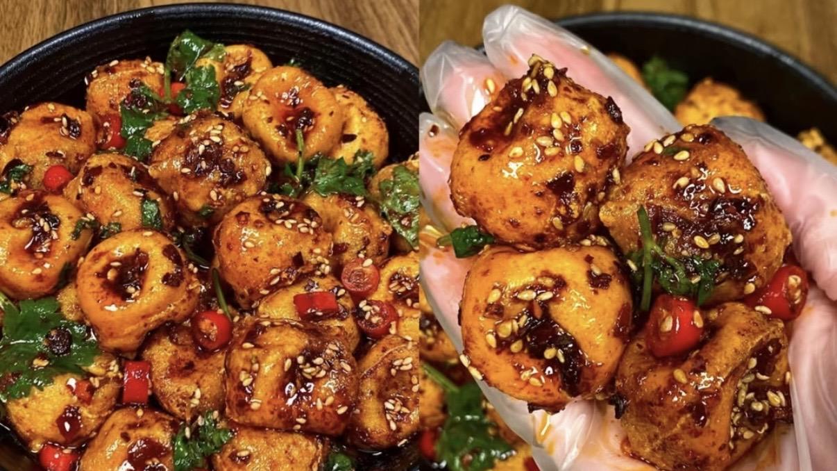 爆汁脆皮豆腐，外酥里嫩酸辣过瘾