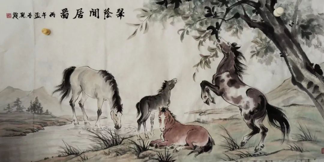 笔墨凝瑞 骏影迎春——董丽霞2026马年生肖画的艺术意韵