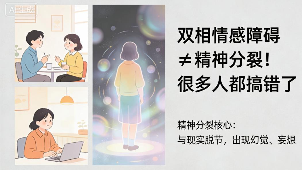 双相情感障碍≠精神分裂！很多人都搞错了，别再乱贴标签