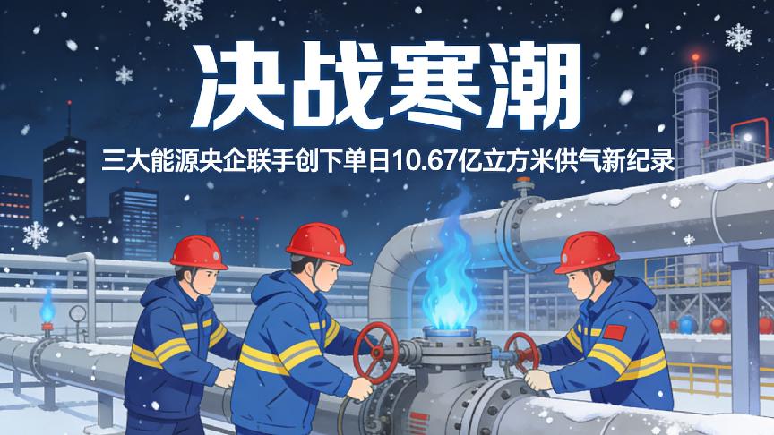 三大能源央企联手，创下单日10.67亿立方米供气新纪录！